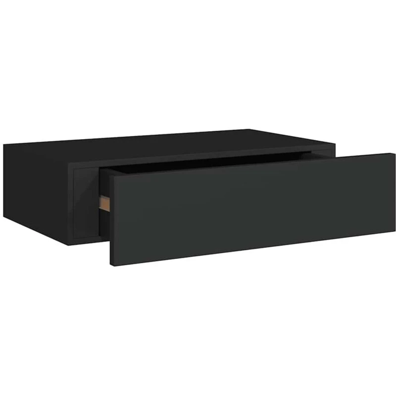 Image of VIDAXL Wall-mounted Drawer Shelf Black 40x23.5x10cm mdf Vidaxl 8720286418680