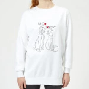 Image of Disney Aristocats We Go Together Womens Sweatshirt - White