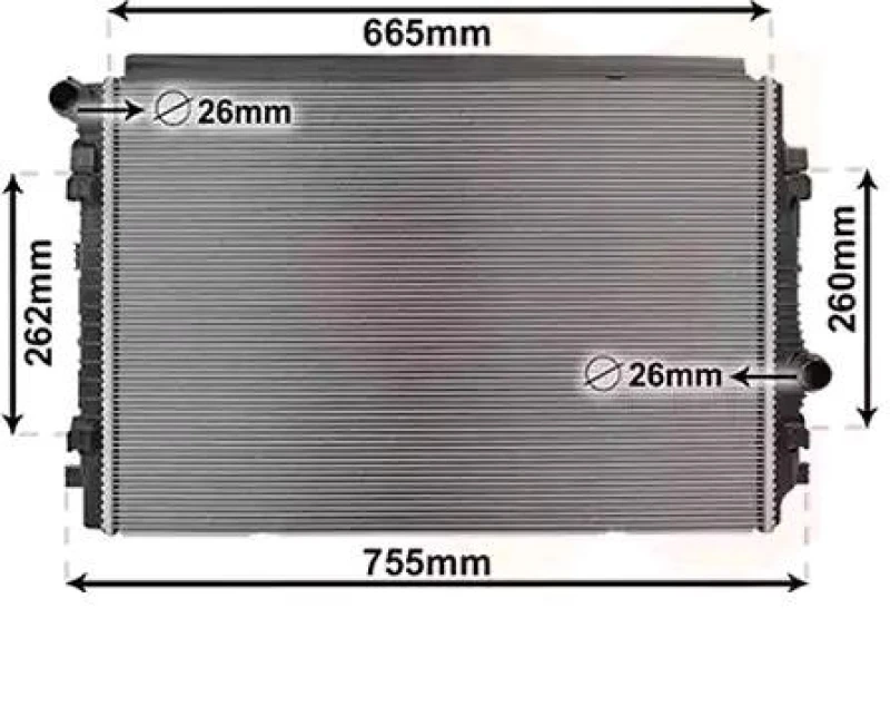 Image of VAN WEZEL 03012711 Engine radiator Aluminium Radiator,engine cooling (470)