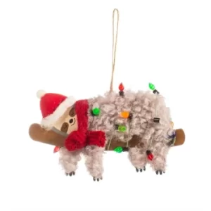 image of Festive Sloth Hanging Decoration