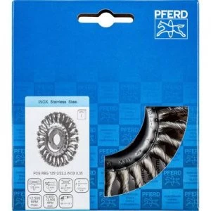 image of PFERD Round brush, knotted POS RBG 1251 2/22.2 INOX 0.35 43303006