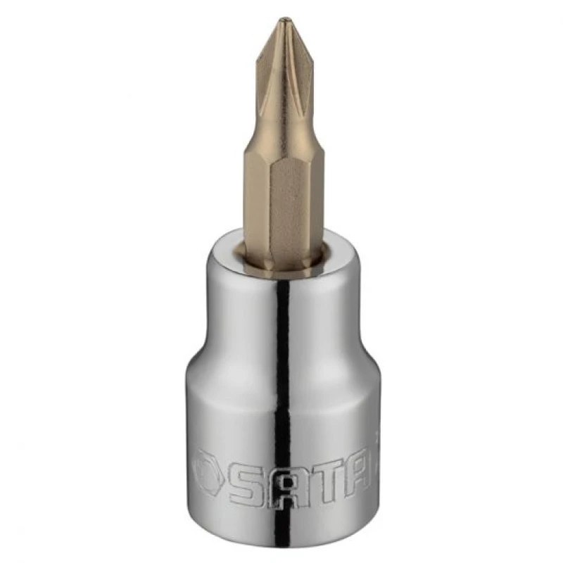 Image of SATA 22301 Screwdriver Bit Square Drive Tang Size: 10 (3/8")mm (inch), Chrome steel Chrome steel Screwdriver Bit (5514)
