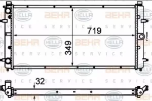 Image of Radiator Heat Exchanger 8MK376714-481 by BEHR