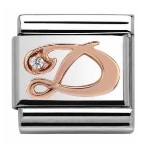 image of Nomination CLASSIC Rose Gold Letter D Charm 430310/04