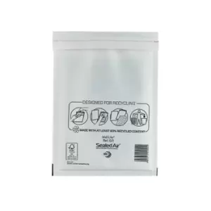 Image of Mail Lite Bubble Postal Bag White D1-180x260 (Pack of 100) 101098082