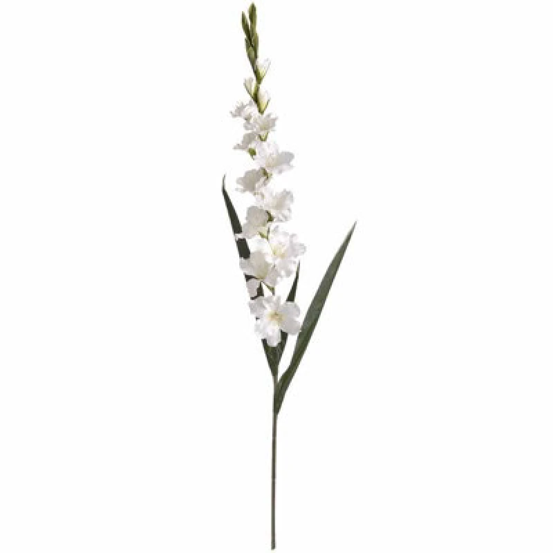 Image of Hill Interiors Gladioli Artificial Flower - Fabric/plastic - L6 X W11 X H108cm - White