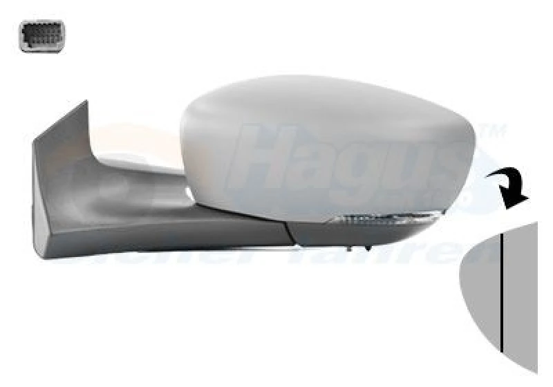 Image of VAN WEZEL Wing mirror VAN WEZEL 4365807