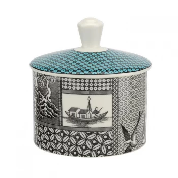 Image of Spode Pw Willow Sugar Pot