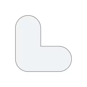 Image of PVC floor markings, L shape, pack of 10, white
