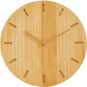 image of Vitus Natural Wood Effect Wall Clock - Premier Housewares