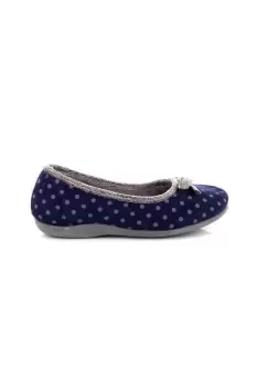 Image of Louise Polka Dot Bow Slippers