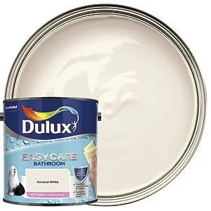 Image of Dulux Easycare Bathroom Almond White Soft Sheen Emulsion Paint 2.5L