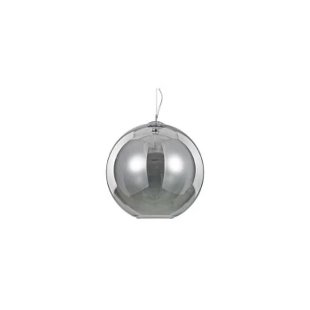 Image of Ideal Lux Nemo - 1 Light Large Dome Ceiling Pendant Grey, Smokey, E27
