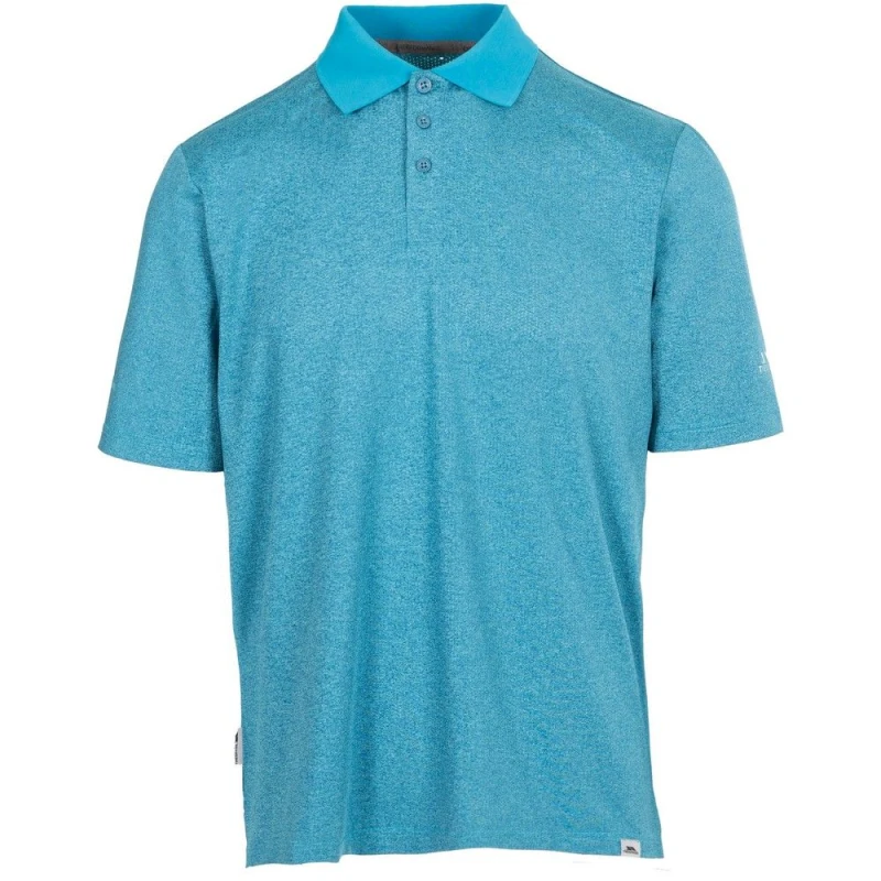Image of Trespass Trespass Men Gedding Polo Shirt in Turquoise Size: Small Turquoise S Male 5055320118152