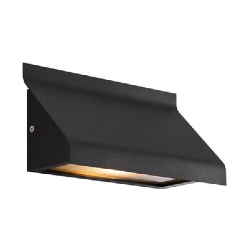 Image of Nordlux Tadas Outdoor Aluminium Wall Light Weatherproof Black,mains