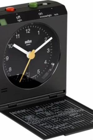 Image of Braun Clocks BNC005 Classic Reflex Control Travel Alarm BNC005BKBK