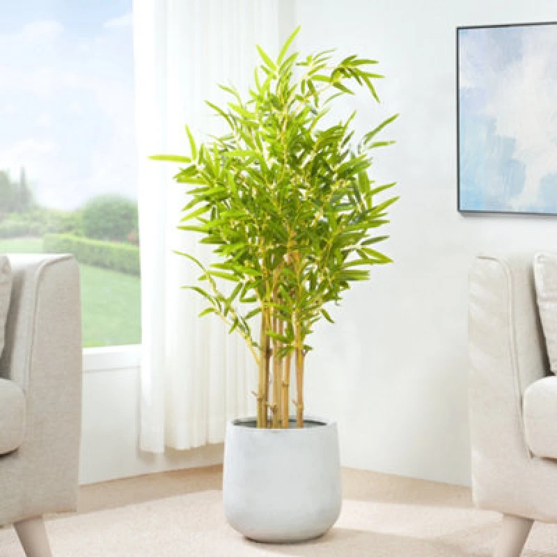 Image of MCC Direct Artificial Fake Bamboo Tree Plant with Plastic Planter Pot 110cm Multi