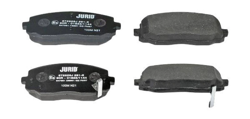 Image of JURID 572526J Brake pad set with acoustic wear warning, without accessories Brake Pad Set,disc brake (402)