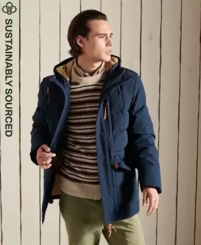 Image of Superdry Mens Mountain Expedition Parka Coat Navy / Eclipse Navy - Size: L