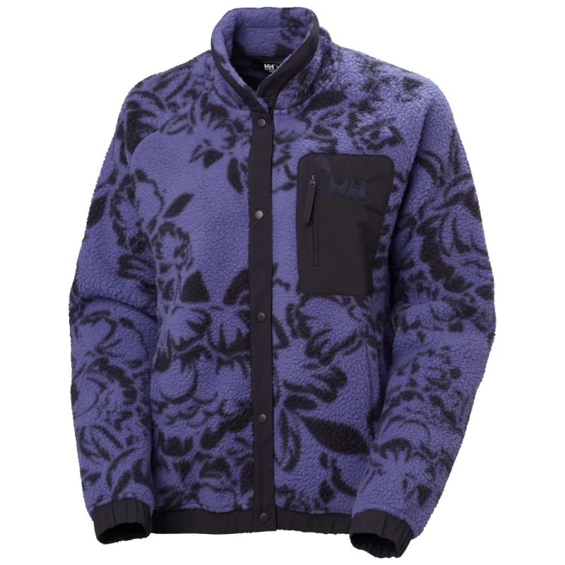 Image of Woman sweater Helly Hansen Imperial Printed Pile Snap Violet Female L