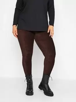 Image of Yours Cord Legging - Brown, Size 14, Women