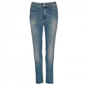 Image of G Star Low Tapered 3301 Jeans Ladies - uv destroy
