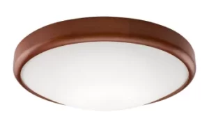 Round Simple Flush Ceiling Light Rustic