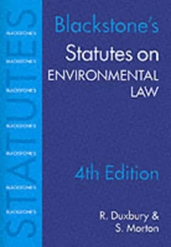 Image of Blackstones Statutes on Environmental Law by Robert Duxbury and S. G. C Morton Paperback