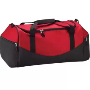 Image of Teamwear Holdall Duffle Bag (55 Litres) (Pack of 2) (One Size) (Classic Red/Black) - Quadra
