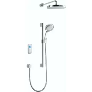 image of Mira Vision dual rear fed digital shower pumped - Chrome/White