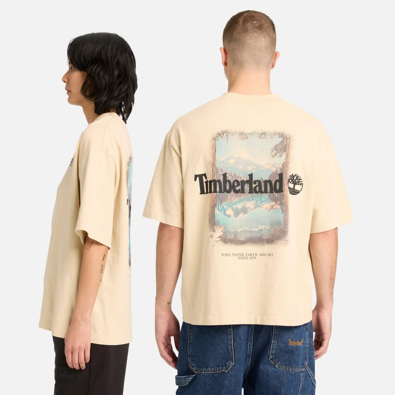 Image of Timberland Timb Outdoor Bck Grp Sn62 Oversized T-Shirts S White 59553901350