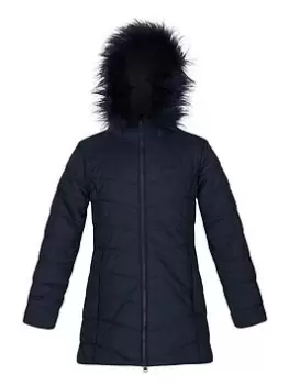 image of Regatta Girls Fabrizia Jacket - Navy, Size 7-8 Years, Women