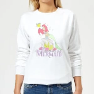 Image of Disney Little Mermaid Womens Sweatshirt - White - XXL