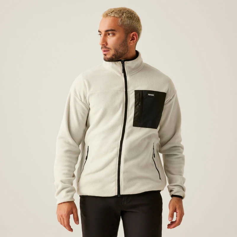 Image of Regatta Regatta Men 'Frankie' Full Zip Fleece in Ecru Size: 3X-Large Ecru XXXL Male 5063019778419