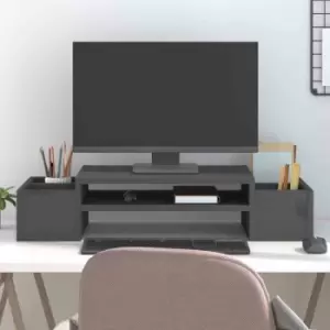 Image of Vidaxl Monitor Stand Grey 70X27.5X15cm Solid Wood Pine
