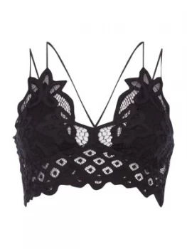 Free People Adella Bralette Black