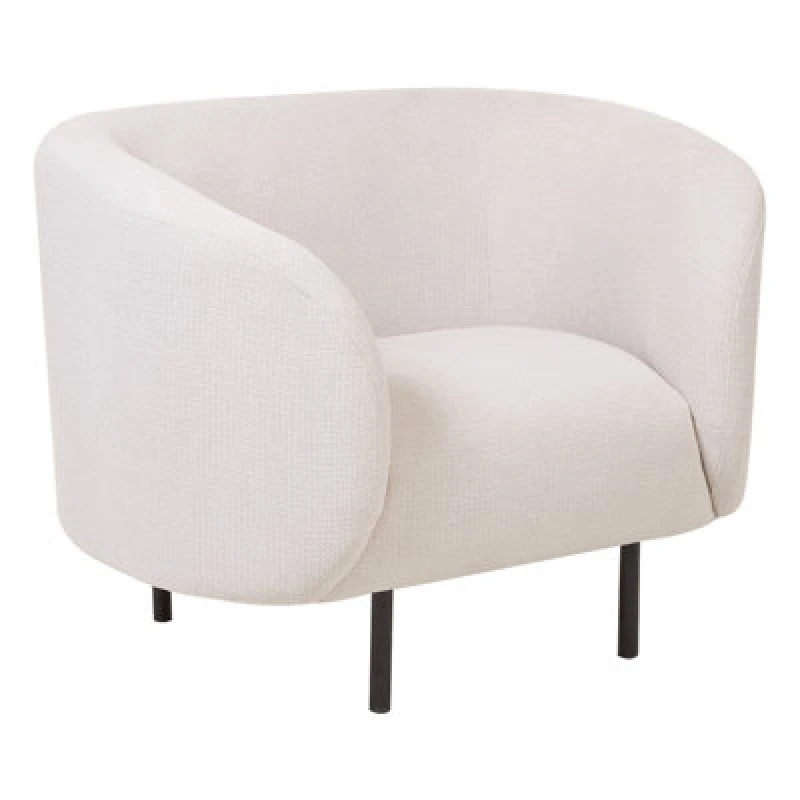 Image of Beliani Fabric Armchair Beige Loen