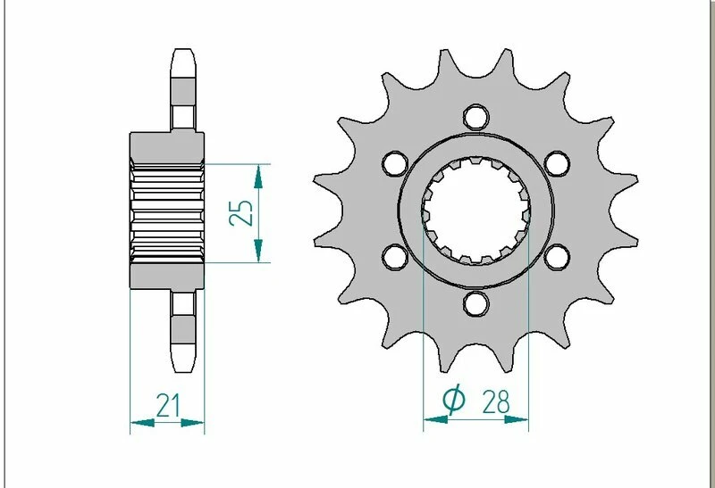 Image of AFAM Steel Standard Front Sprocket 37600 - 525
