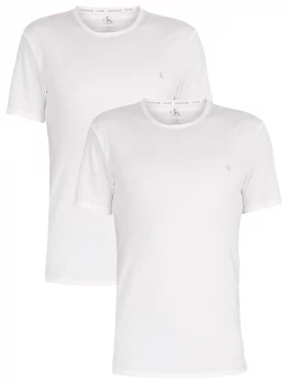 image of Calvin Klein Mens 2 Pack Crewneck T-Shirts - White/Black - XL