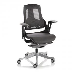 image of Adroit Zure Executive Chair Black Frame Mesh Charcoal Ref EX000220