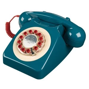 Image of Wild and Wolf 1960s Design 746 Corded Telephone - Blue