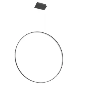 Image of Rio Integrated LED Circle Pendant Ceiling Light, Black, 3000K, 7820lm