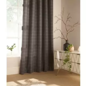 Image of Furn Ellis Ringtop Eyelet Curtains (117 x 137 cm) (Grey) - Grey