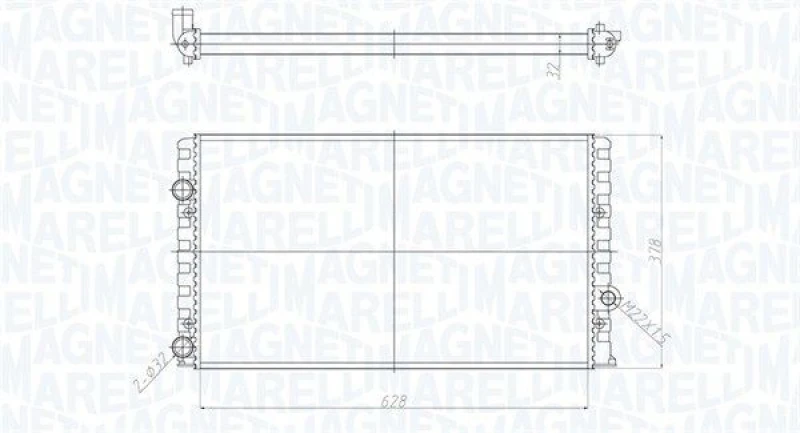 Image of MAGNETI MARELLI Engine radiator MAGNETI MARELLI 350213190700