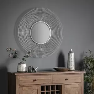 Image of Trafford Wall Mirror 90x90cm Silver