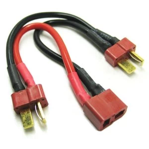 Image of Etronix Deans 2S Battery Harness For 2 Packs In Series 14Awg Silicone Wire