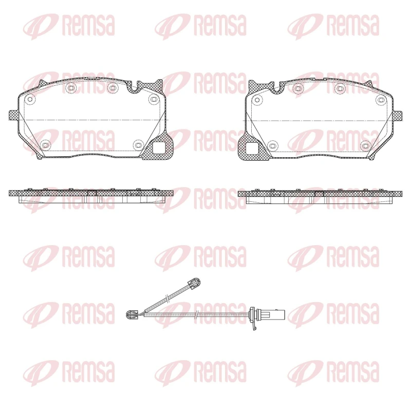 Image of REMSA Brake pad set REMSA 1743.00