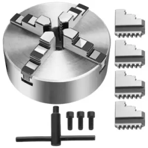 Image of VEVOR K12-125 125mm 5" 4 Jaw Lathe Chuck Reversible Self Centering CNC Milling Cast Iron
