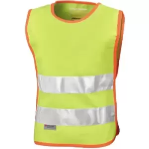 Image of Result Junior Kids Hi-Vis Tabard Jacket / Safetywear (Pack of 2) (L-XL) (Hi-Vis Yellow) - Hi-Vis Yellow