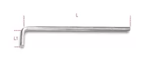 Image of Beta Tools 96 LC 10mm Offset Hexagon Key Wrench LONG Chrome-plated 000960331
